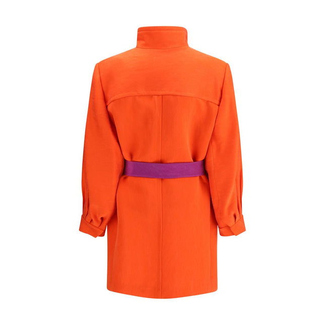 Saint Laurent Orange Silk Coat