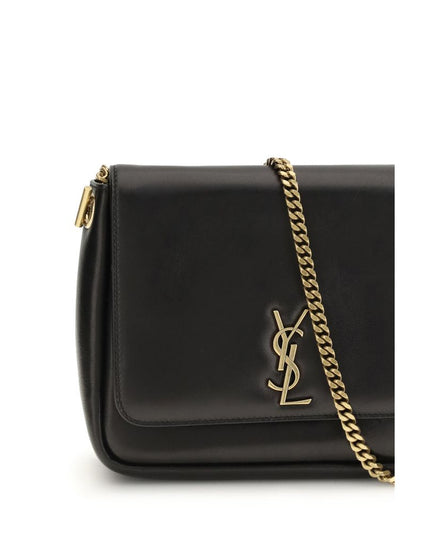 Saint Laurent Black Calf Leather Bos Taurus Shoulder Bag