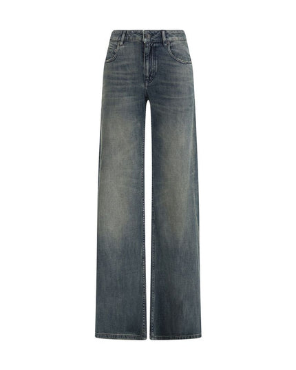 Balenciaga Blue Cotton Flared Jeans