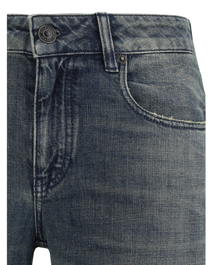 Balenciaga Blue Cotton Flared Jeans