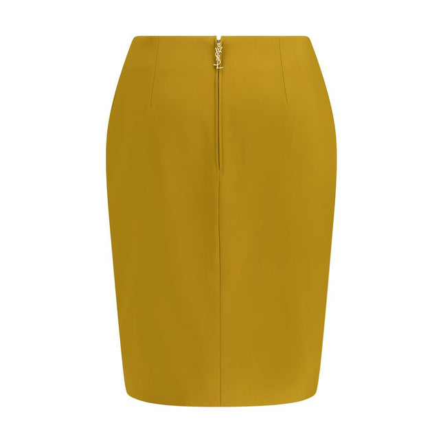 Saint Laurent Yellow Viscose Skirt