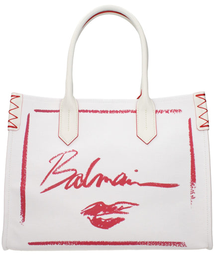 Balmain White Fabric Handbag