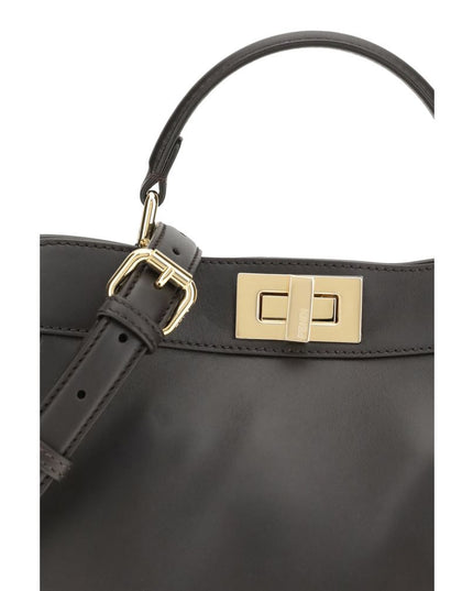 Fendi Brown Calf Leather Bos Taurus Handbag