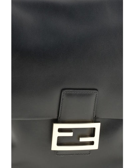 Fendi Black Calf Leather Bos Taurus Backpack