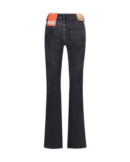 Diesel Black Cotton Bootcut Jeans