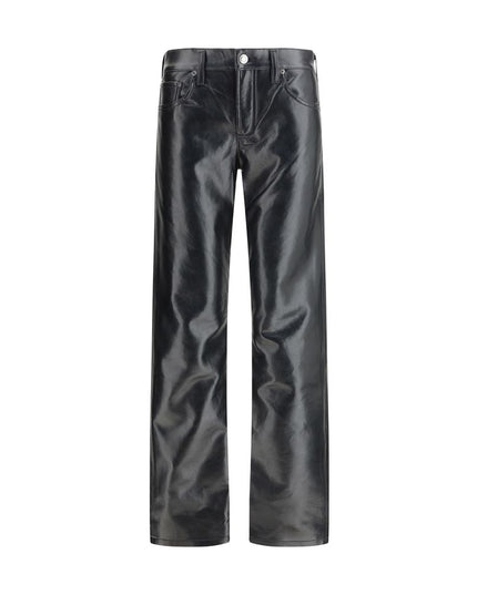 Agolde Black Leather Pants