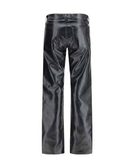 Agolde Black Leather Pants