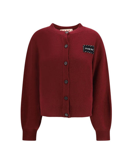 Marni Bordeaux Cashmere Cardigan