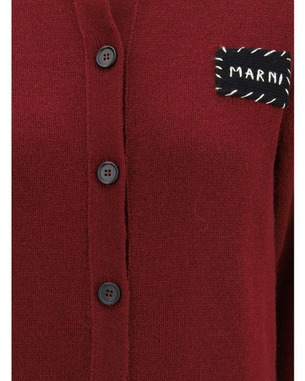 Marni Bordeaux Cashmere Cardigan