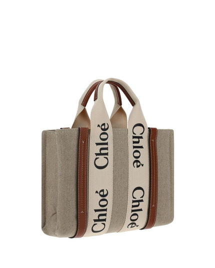 Chloé Brown Linen Handbag