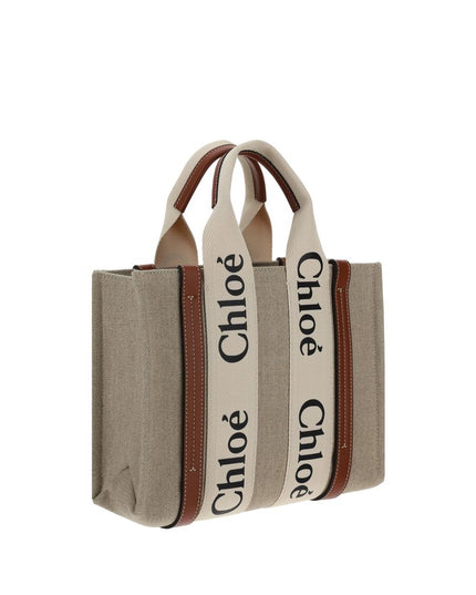 Chloé Brown Linen Handbag