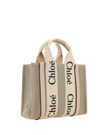 Chloé Brown Linen Handbag