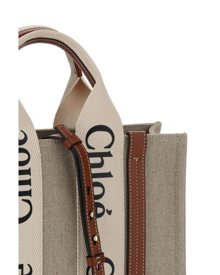 Chloé Brown Linen Handbag