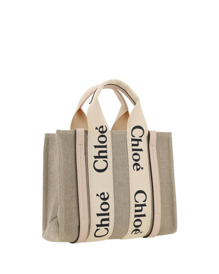 Chloé Brown Linen Handbag