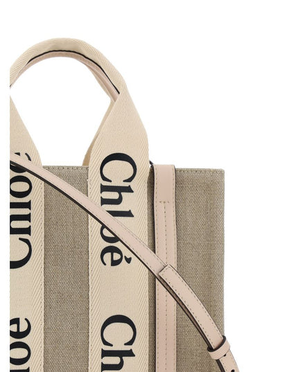 Chloé Brown Linen Handbag