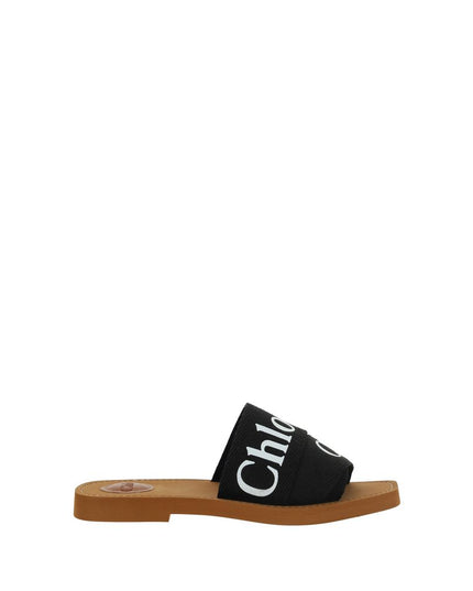 Chloé Black Rubber Sandals