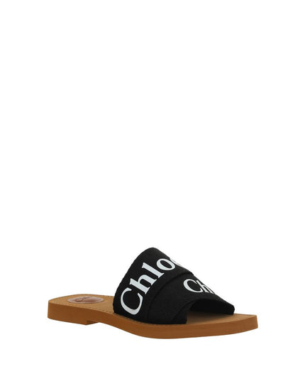 Chloé Black Rubber Sandals