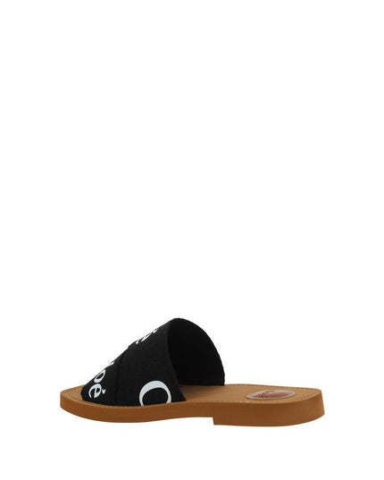 Chloé Black Rubber Sandals
