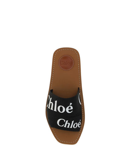 Chloé Black Rubber Sandals