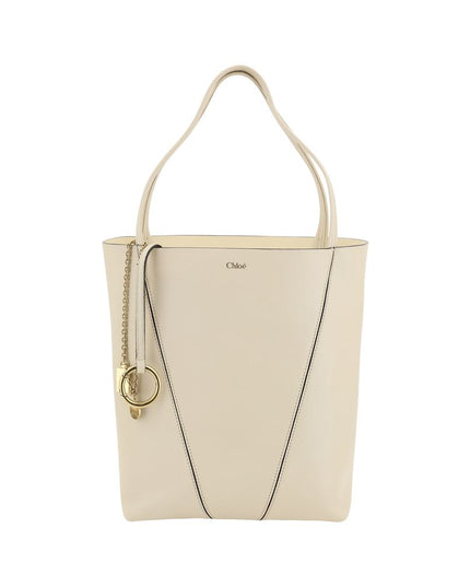 Chloé Cream Calf Leather Bos Taurus Shoulder Bag