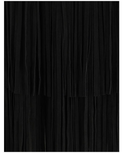 Dolce & Gabbana Black Silk Long Skirt