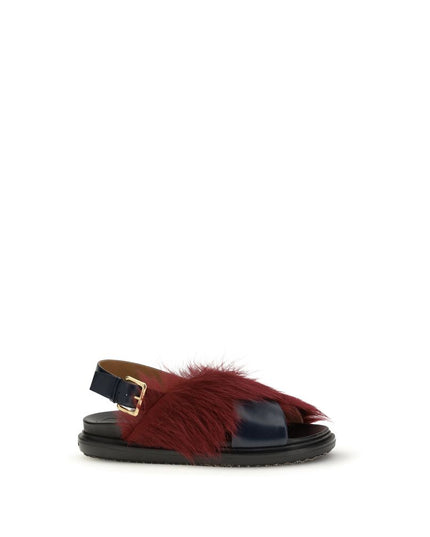 Marni Multicolor Calf Leather Bos Taurus Flat Sandals