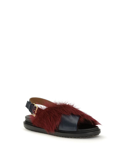 Marni Multicolor Calf Leather Bos Taurus Flat Sandals