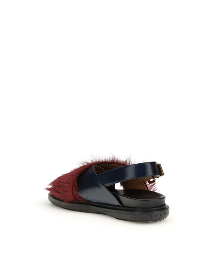 Marni Multicolor Calf Leather Bos Taurus Flat Sandals