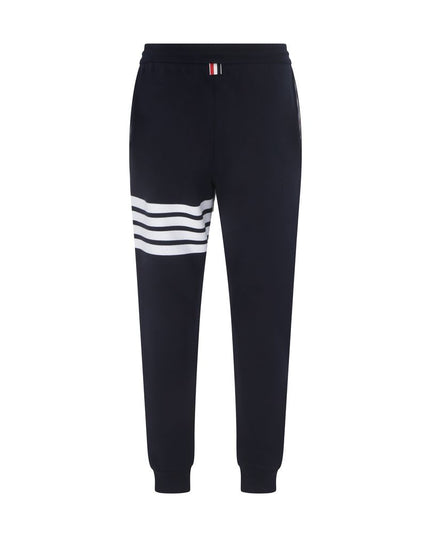 Thom Browne Blue Cotton Joggers (Workout Pants)