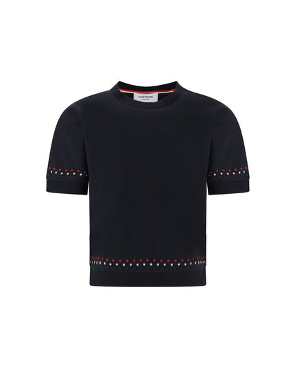 Thom Browne Black Cotton T-Shirt