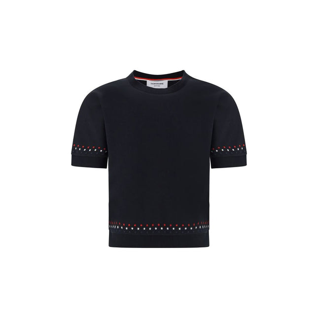 Thom Browne Black Cotton T-Shirt
