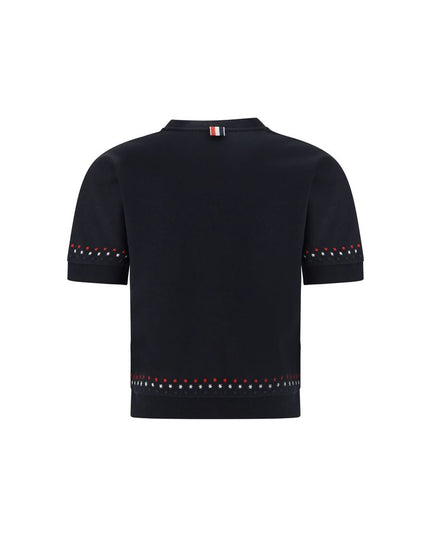 Thom Browne Black Cotton T-Shirt