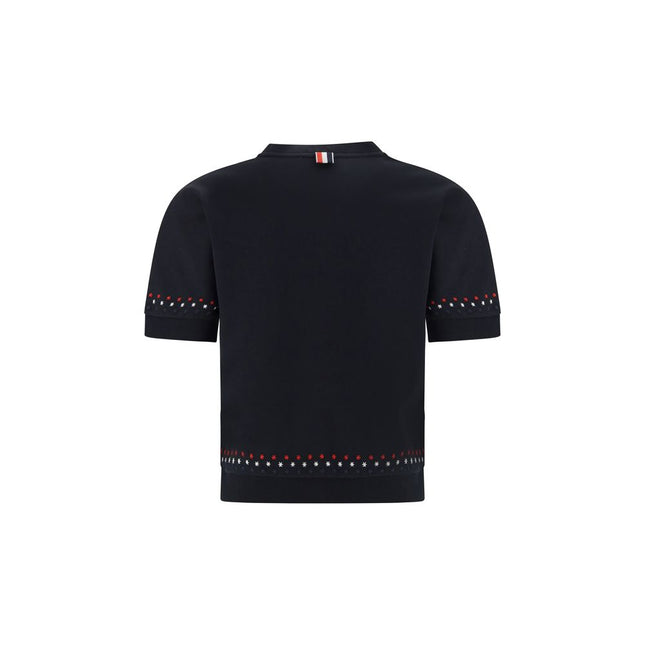 Thom Browne Black Cotton T-Shirt