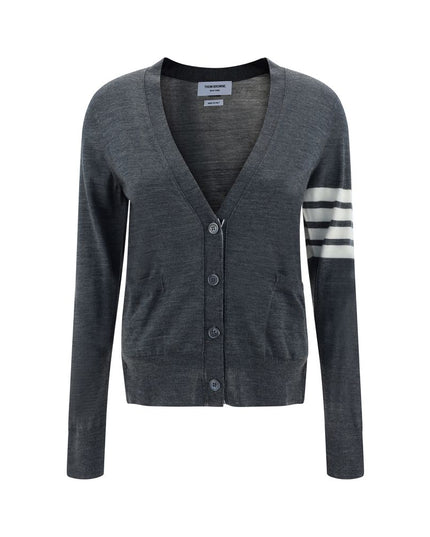 Thom Browne Gray Merino Wool Polo Shirt