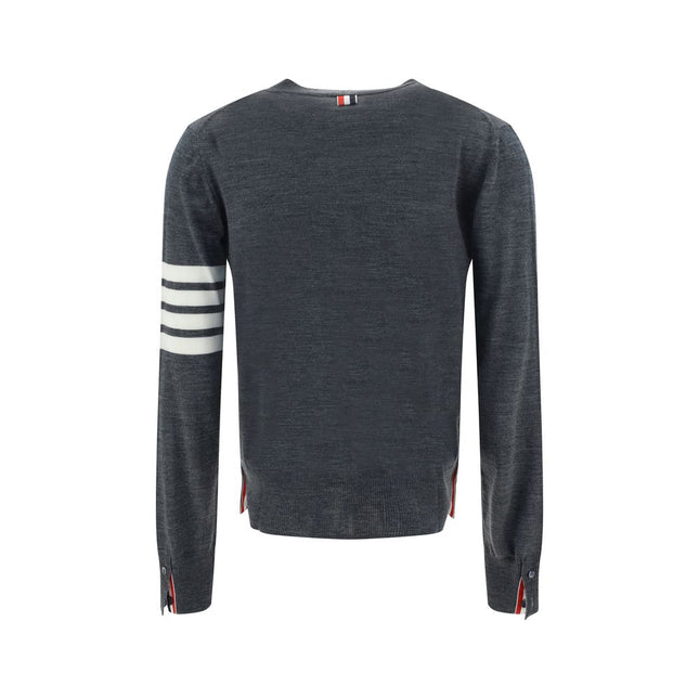 Thom Browne Gray Merino Wool Polo Shirt