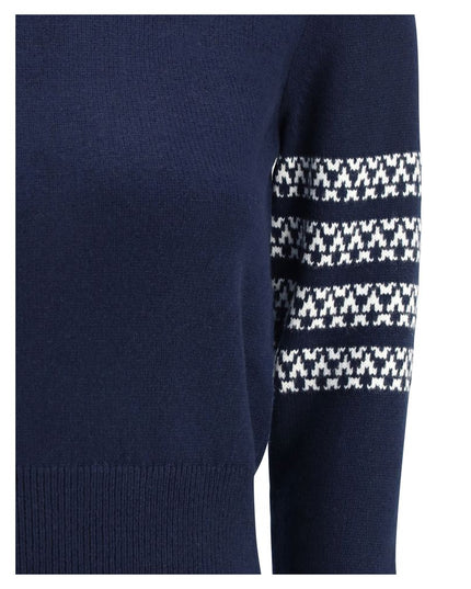 Thom Browne Blue Fleece Wool Sweatshirt