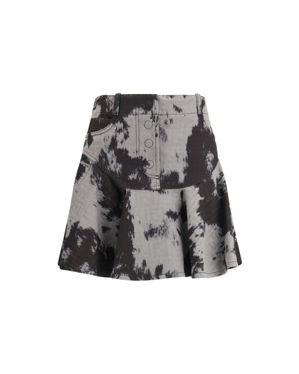 Fendi Black Cotton Mini Skirt