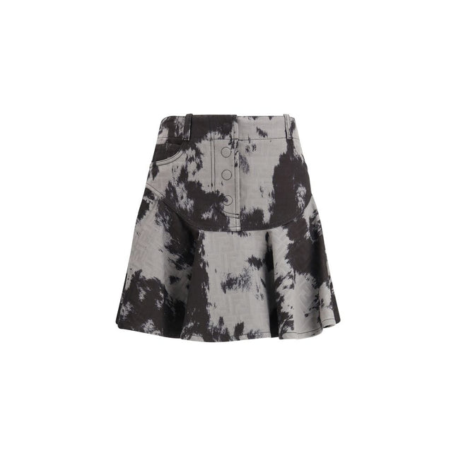Fendi Black Cotton Mini Skirt
