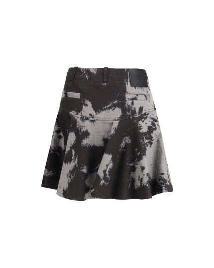 Fendi Black Cotton Mini Skirt