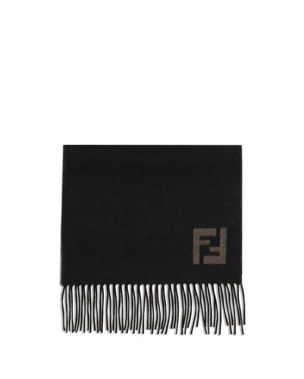 Fendi Black Wool Scarf