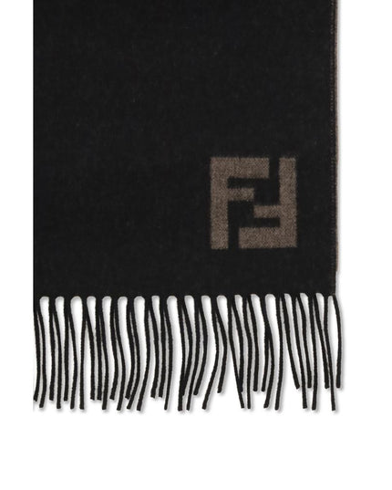 Fendi Black Wool Scarf