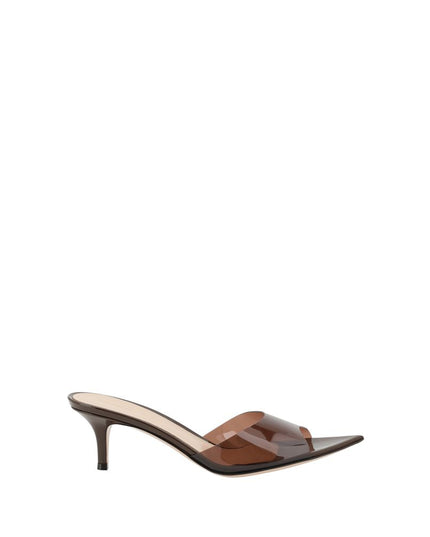 Gianvito Rossi Brown Polyurethane Stiletto Heel Sandals
