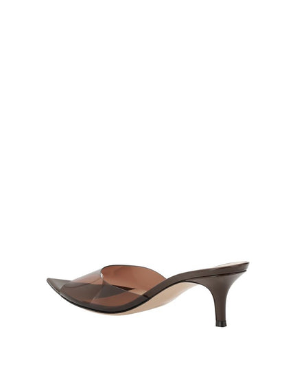 Gianvito Rossi Brown Polyurethane Stiletto Heel Sandals