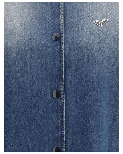Prada Blue Cotton Denim Jacket