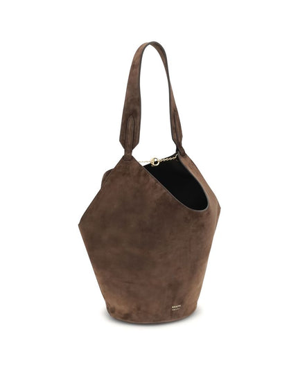 Khaite Brown Calf Leather Bos Taurus Shoulder Bag