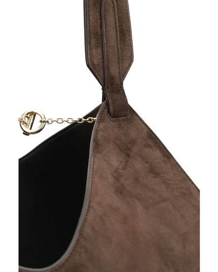 Khaite Brown Calf Leather Bos Taurus Shoulder Bag
