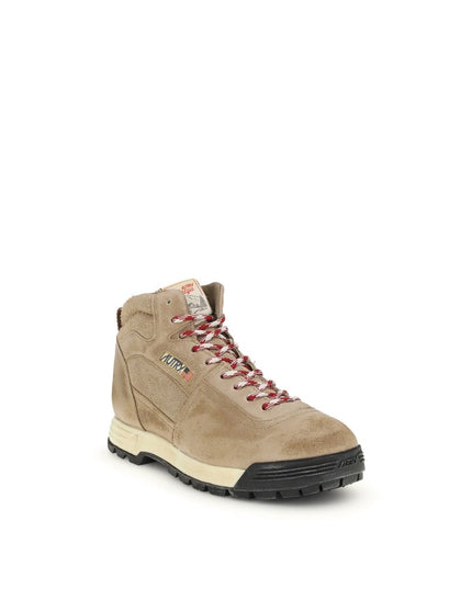 Autry Beige Rubber Lace-Up Boots