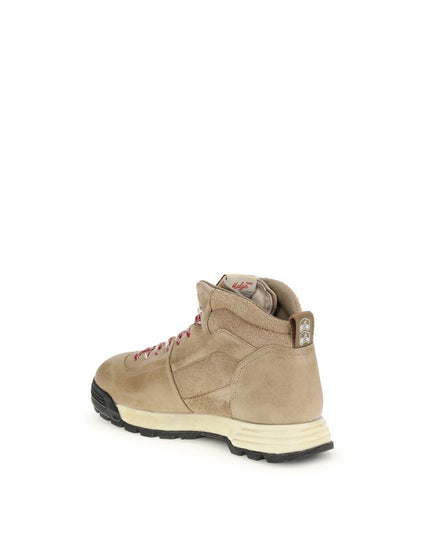 Autry Beige Rubber Lace-Up Boots