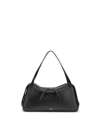 Jil Sander Black Calf Leather Bos Taurus Shoulder Bag