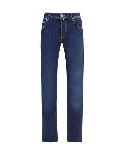 Jacob Cohen Blue Cotton Slim Fit Jeans